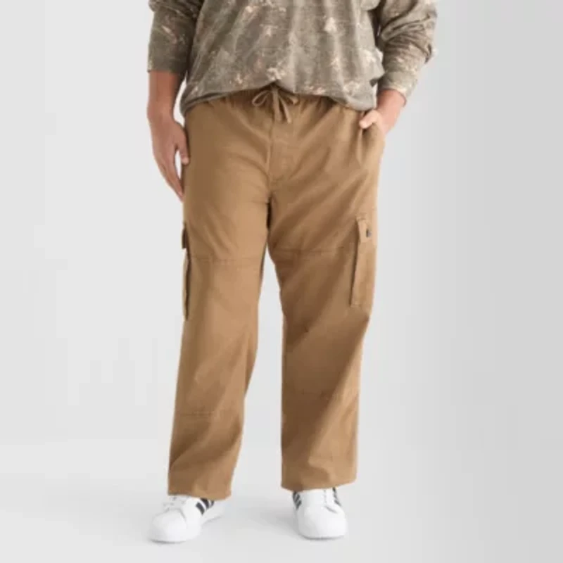 Arizona Mens Adjustable Waist Loose Fit Big and Tall Cargo Pant