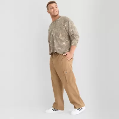 Arizona Mens Adjustable Waist Loose Fit Big and Tall Cargo Pant