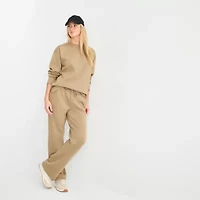 Xersion Womens Oversized Super Soft Fleece Crewneck Sweatshirt