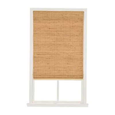 Home Basics Hampton Bamboo Cut-To-Width Light-Filtering Cordless Woven Wood Shade