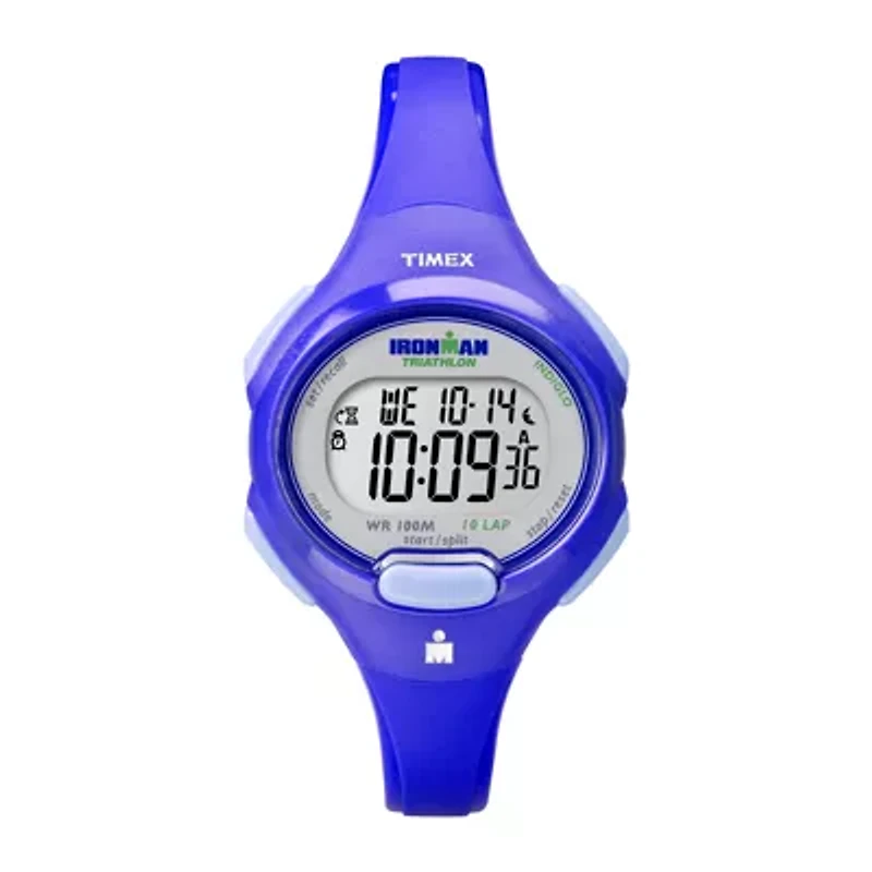 Timex® Ironman Womens 10-Lap Blue Strap Watch