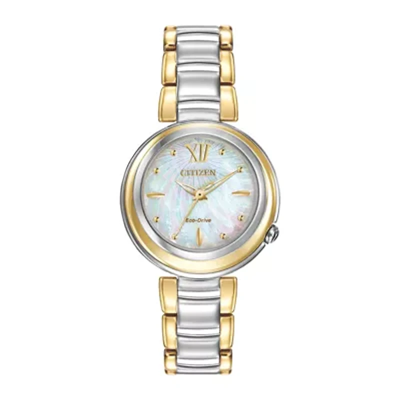 Citizen L Sunrise Womens Two Tone Stainless Steel Bracelet Watch Em0337-56d