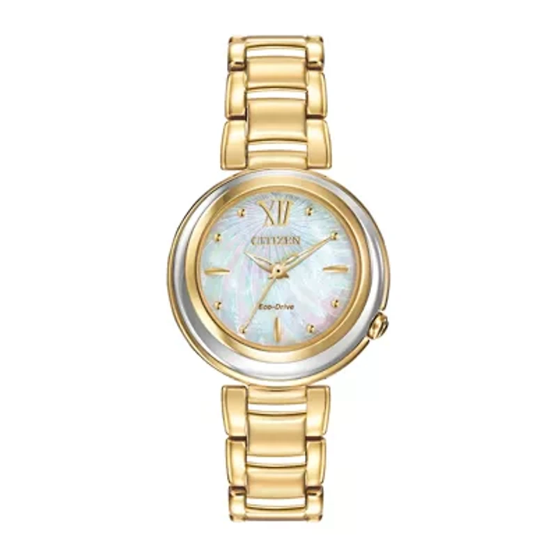 Citizen® Eco-Drive® Sunrise Womens Gold-Tone Bracelet Watch