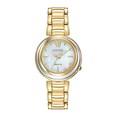 Citizen® Eco-Drive® Sunrise Womens Gold-Tone Bracelet Watch