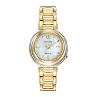 Citizen® Eco-Drive® Sunrise Womens Gold-Tone Bracelet Watch