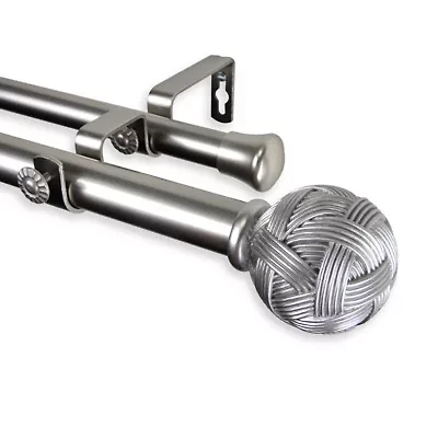 Rod Desyne Twine 1" Double Adjustable Curtain