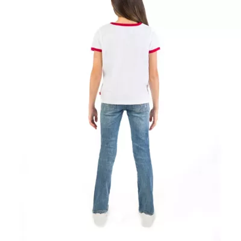 Levi's® Retro Ringer Big Kid Girls Round Neck Short Sleeve Regular Fit Graphic T-Shirt