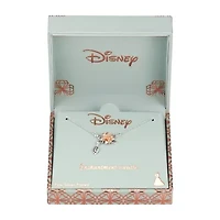 Disney Classics Womens Pure Silver Over Brass Flower 18 Inch Pendant Necklace