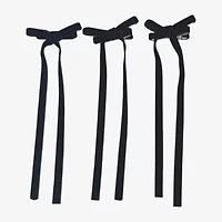 Bijoux Bar Black Velvet Bow 3-pc. Hair Bow