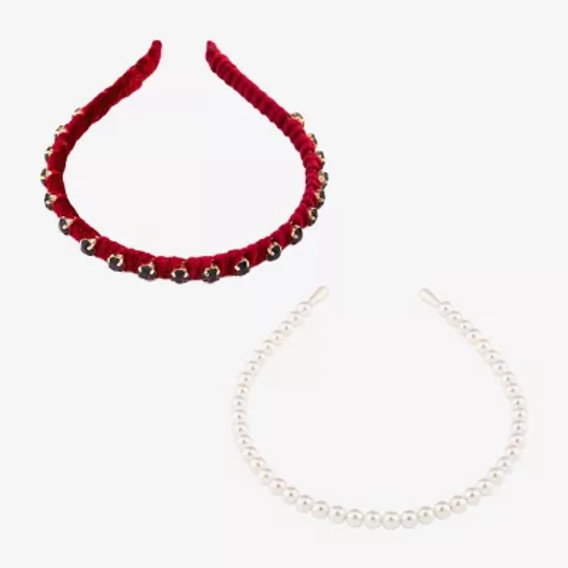 Bijoux Bar Red Rhinestone 2-pc. Headband