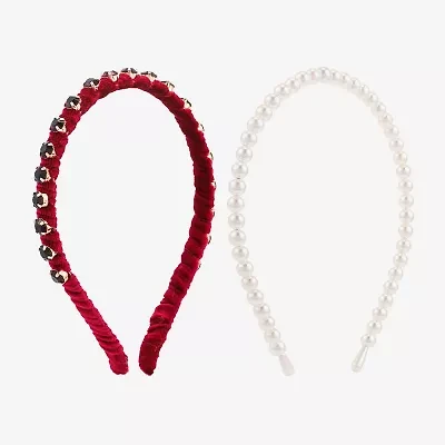 Bijoux Bar Red Rhinestone 2-pc. Headband