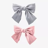 Bijoux Bar Pink & Grey 2-pc. Hair Bow
