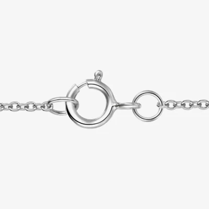 Womens White Cultured Freshwater Pearl Sterling Silver 18 Inch Pendant Necklace