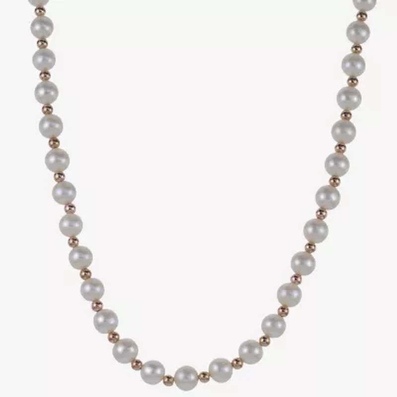 Womens White 18 Inch Strand Necklace
