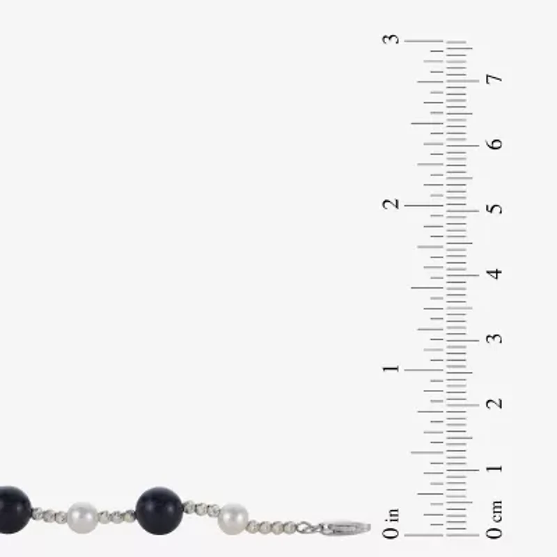 Womens Black Onyx Strand Necklace