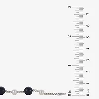 Womens Black Onyx Strand Necklace