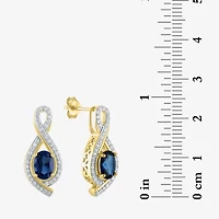 Gemstone 14K Gold Over Silver Sterling Oval Jewelry Set
