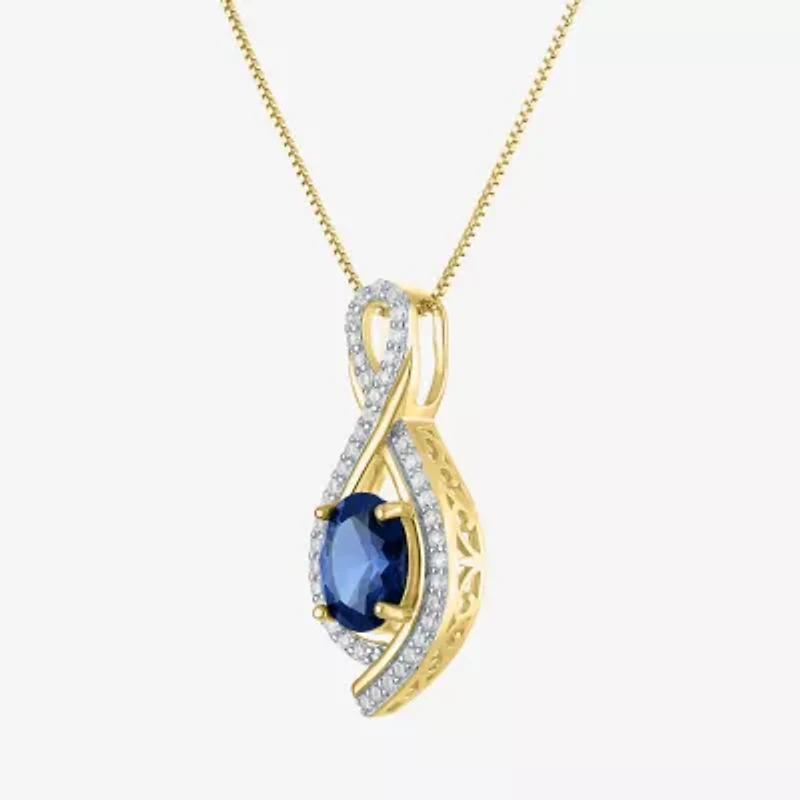Gemstone 14K Gold Over Silver Sterling Oval Jewelry Set