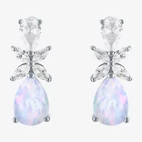 Gemstone Sterling Silver Pear Drop Earrings