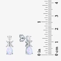 Gemstone Sterling Silver Pear Drop Earrings