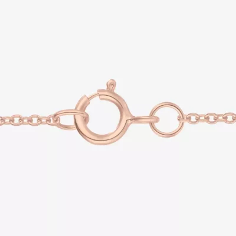 Womens Gemstone 14K Rose Gold Over Silver Pear Pendant Necklace