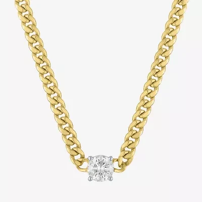 Diamond Addiction (G-H / Si2-I1) Womens 1/2 CT. T.W. Lab Grown White Diamond 10K Gold 18 Inch Pendant Necklace
