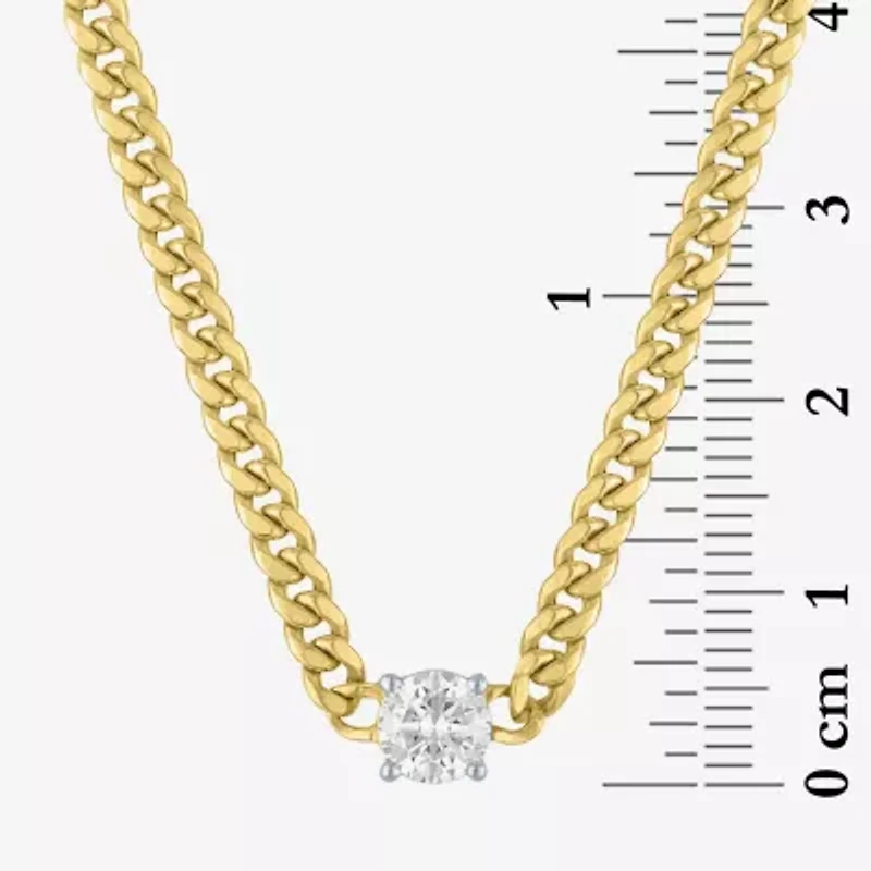 Diamond Addiction (G-H / Si2-I1) Womens 1/2 CT. T.W. Lab Grown White Diamond 10K Gold 18 Inch Pendant Necklace