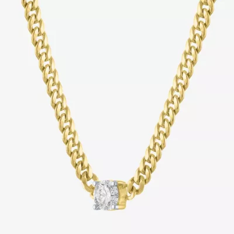 Diamond Addiction (G-H / Si2-I1) Womens 1/2 CT. T.W. Lab Grown White Diamond 10K Gold 18 Inch Pendant Necklace