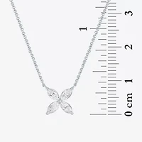Diamond Addiction (G-H / Si2-I1) Womens 1/3 CT. T.W. Lab Grown White Diamond 10K Gold Flower 16 Inch Pendant Necklace