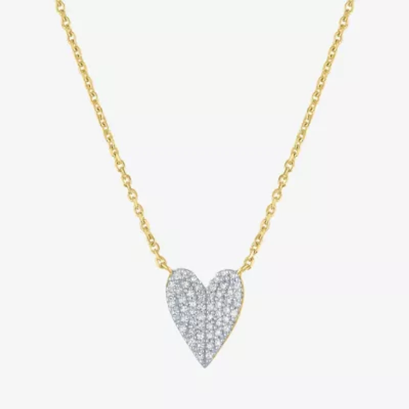 Diamond Addiction (G-H / Si2-I1) Womens 14K Gold Over Silver Sterling 18 Inch Cable Chain Necklace
