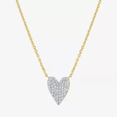 Diamond Addiction (G-H / Si2-I1) Womens 14K Gold Over Silver Sterling 18 Inch Cable Chain Necklace
