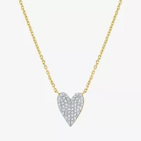 Diamond Addiction (G-H / Si2-I1) Womens 14K Gold Over Silver Sterling 18 Inch Cable Chain Necklace