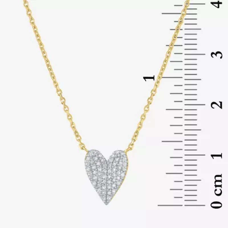 Diamond Addiction (G-H / Si2-I1) Womens 14K Gold Over Silver Sterling 18 Inch Cable Chain Necklace