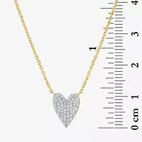 Diamond Addiction (G-H / Si2-I1) Womens 14K Gold Over Silver Sterling 18 Inch Cable Chain Necklace