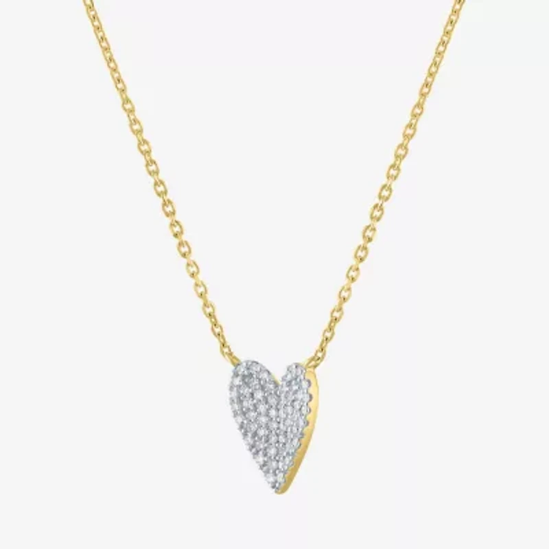 Diamond Addiction (G-H / Si2-I1) Womens 14K Gold Over Silver Sterling Silver 18 Inch Cable Chain Necklace