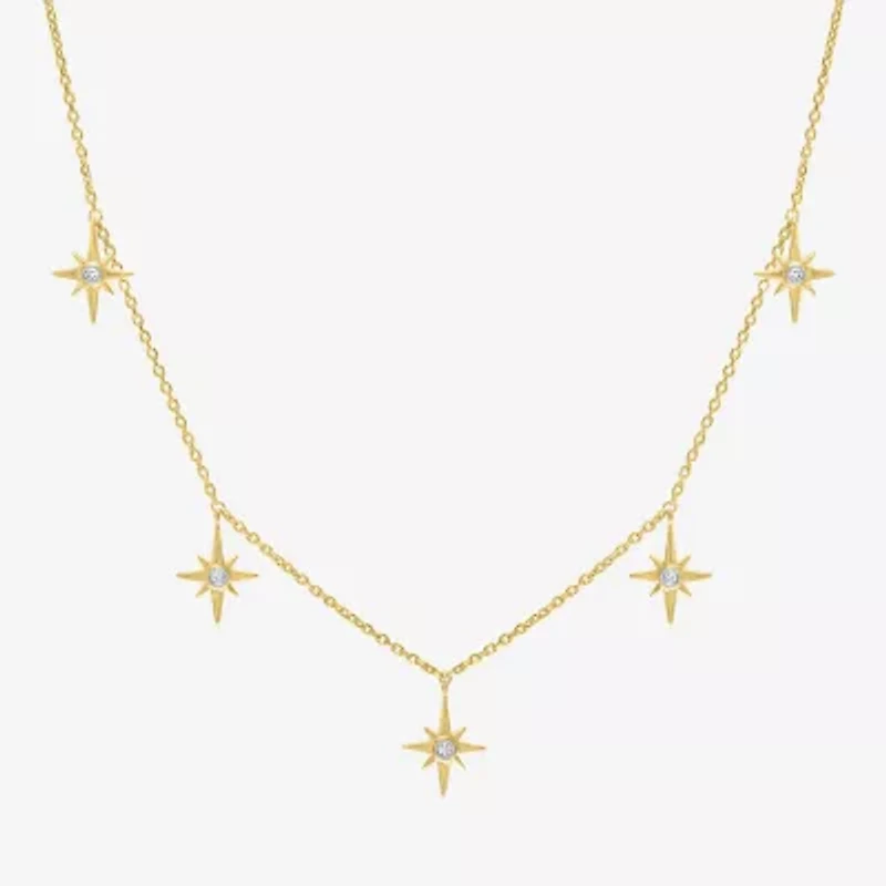 Diamond Addiction (G-H / Si2-I1) North Star Womens Accent Lab Grown White 14K Gold Over Silver 2-pc. Jewelry Set