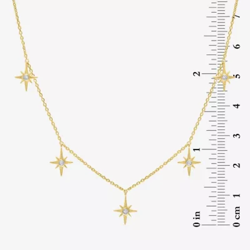 Diamond Addiction (G-H / Si2-I1) North Star Womens Accent Lab Grown White 14K Gold Over Silver 2-pc. Jewelry Set