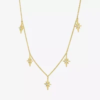 Diamond Addiction (G-H / Si2-I1) North Star Womens Accent Lab Grown White 14K Gold Over Silver 2-pc. Jewelry Set
