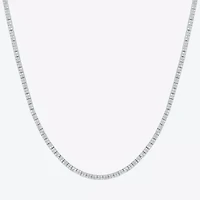 Diamond Addiction (G-H / I1-I2) Womens White Diamond Sterling Silver 17 Inch Tennis Necklace