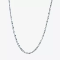Diamond Addiction (G-H / I1-I2) Womens White Diamond Sterling Silver 17 Inch Tennis Necklace