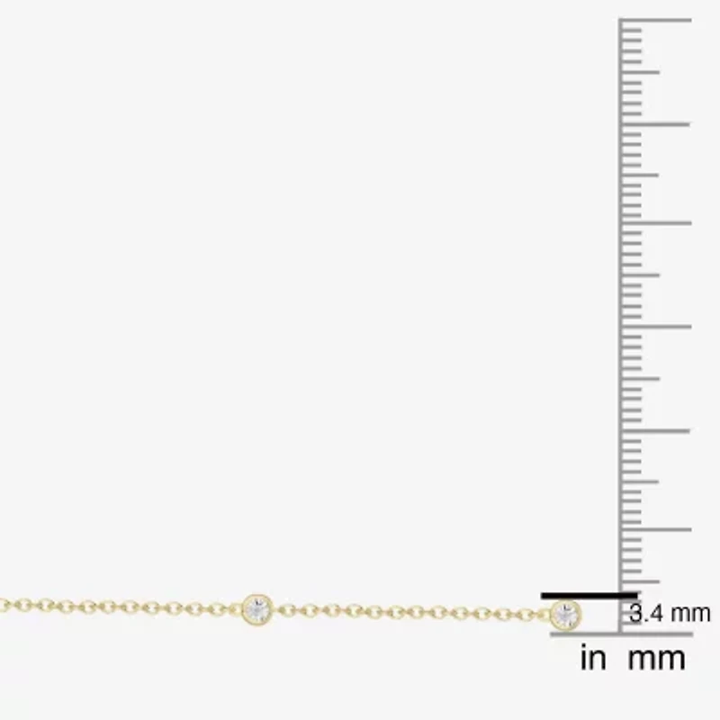 Diamond Addiction Womens 1/10 CT. T.W. Natural White Diamond 14K Gold Over Silver 16 Inch Pendant Necklace