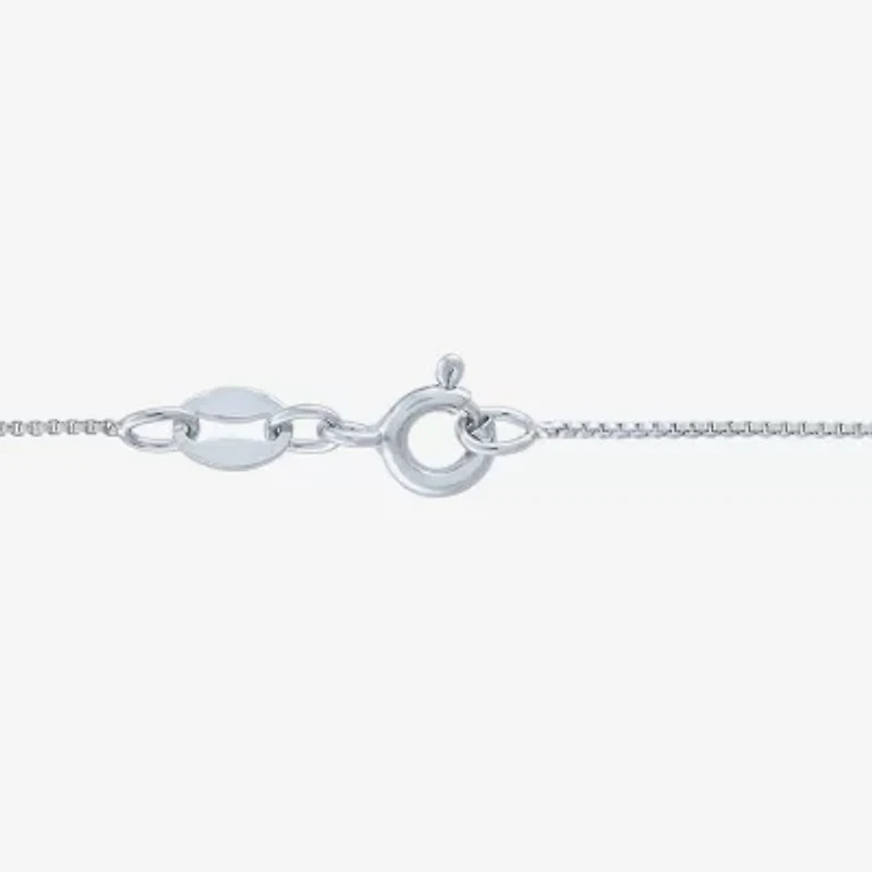 Diamond Blossom Womens 1/4 CT. T.W. Natural White Diamond Sterling Silver Cross 18 Inch Pendant Necklace
