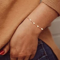 1/10 CT. T.W. Diamond Strand Bracelet Sterling Silver or 14K Gold Over