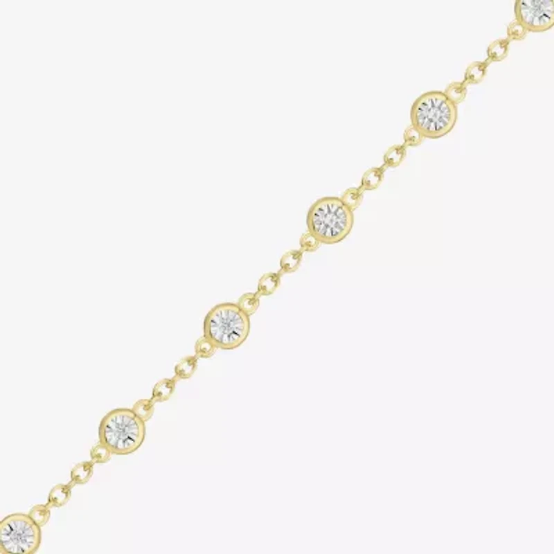 1/10 CT. T.W. Diamond Strand Bracelet Sterling Silver or 14K Gold Over