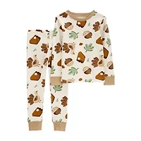 Carter's Toddler Unisex Rib Crew Neck Long Sleeve 2-pc. Pajama Sets