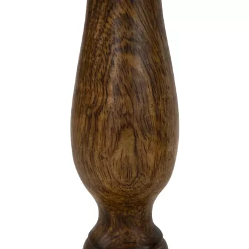 Northlight Dark Wooden Pillar 3-pc. Candle Holder