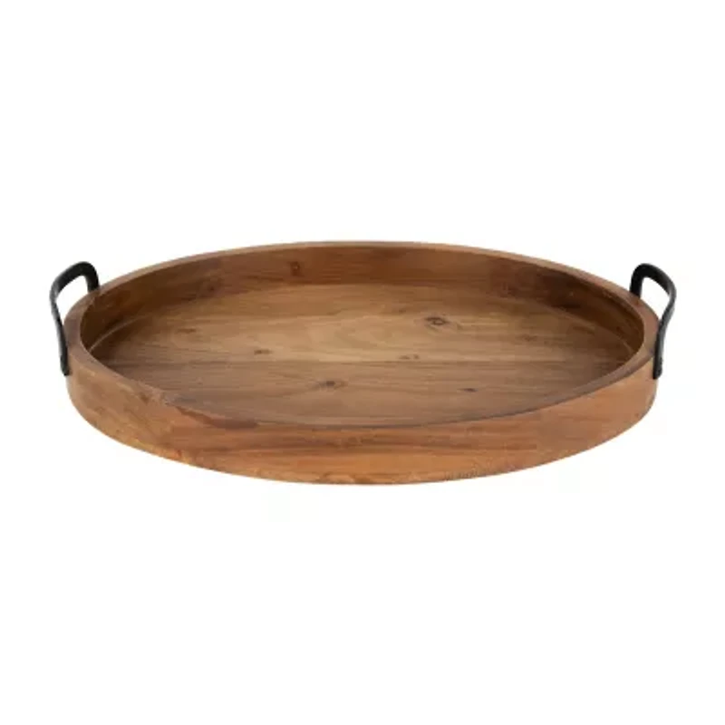 Northlight Acacia Wood With Metal Handles 3-pc. Decorative Tray