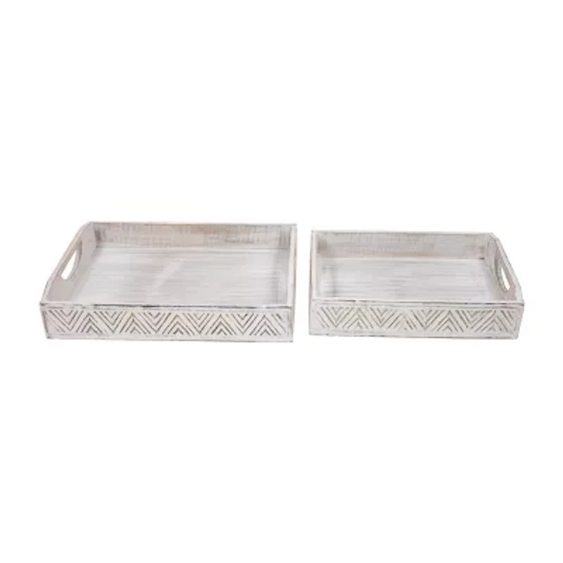 Northlight Chevron Display 2-pc. Decorative Tray