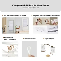 Eco Estates Magnetic 1" Room Darkening Cordless Mini Blind