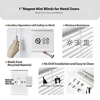 Eco Estates Magnetic 1" Room Darkening Cordless Mini Blind